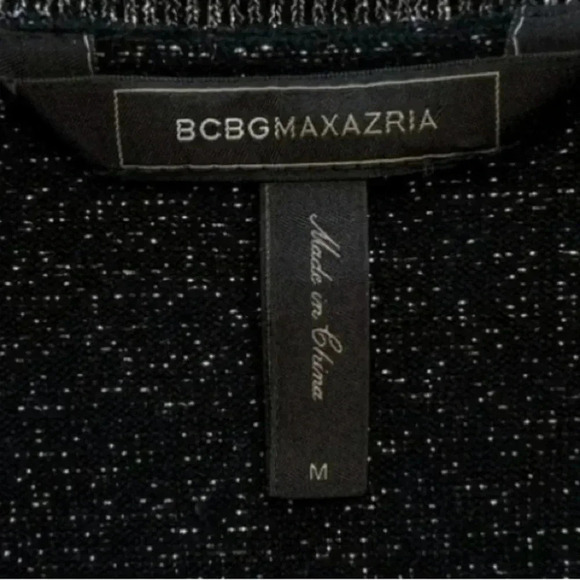 BCBG Mini  Ruffled Long Sleeve Metallic Dress Size Medium - Picture 5 of 8